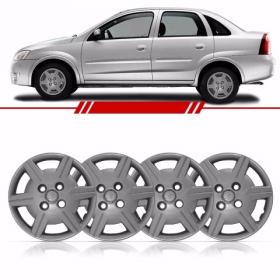 Jogo Calota Aro 13 Corsa 2008 2009 2010 2011 2013 Parafuso Cubo Baixo 4 Peças