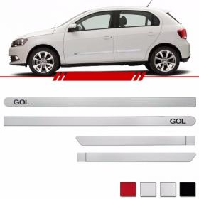 Jogo Friso Lateral Gol G5 G6 2008 2009 2010 2011 2012 2013 2014 2015 2016 4 Portas Cores Branco Prat