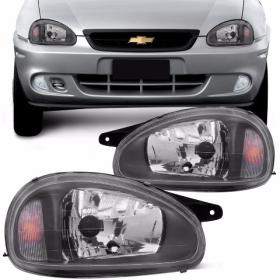 Farol Corsa Hatch Sedan Pick up Wagon Wind 94 a 02 Classic 03 a 10 Máscara Negra