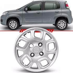 Calota Uno Atractive 2015 Aro 13 Cubo Baixo Prata