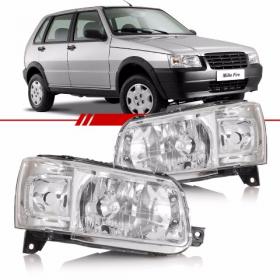 Farol Uno Fiorino 2005 2006 2007 2008 2009 2010 2011 2012 2013 Máscara Cromada