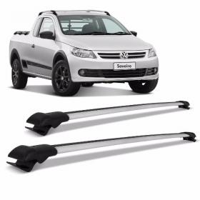 Rack de Teto Travessa Saveiro Cross 2010 2011 2012 2013 Larga Prata