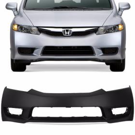 Para-Choque Dianteiro New Civic 09 10 11 Com Furo para Milha