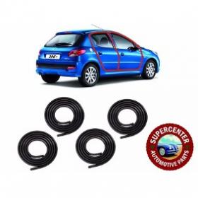 Kit Borracha Porta Peugeot 206 207 Sw 306 307 4 Portas