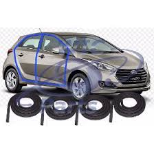 Kit Borracha Vedação 4 Portas Hyundai Hb20 2012 Em Diante