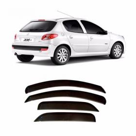 Calha de Chuva Peugeot 206 207 Hatch Sedan 01/11 4P Tg Poli